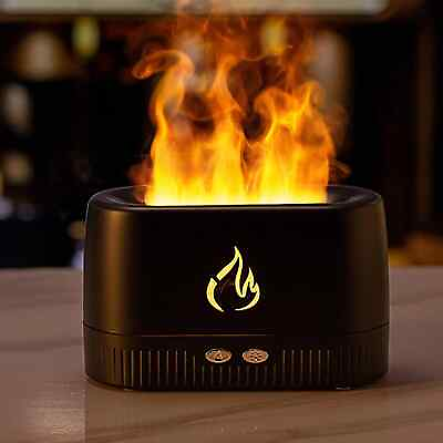 #ad Cute Aroma Volcano Fire Flame Diffuser Humidifier For Aromatherapy Essential Oil $18.99
