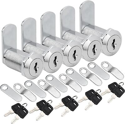 #ad 2 5 10 Pcs 5 8quot; 1quot; 1 1 8quot; Cabinet RV Cam Locks Keyed Alike Secure Drawer File $7.99