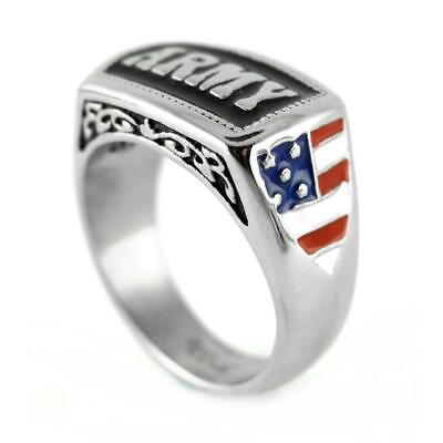 #ad Unisex Stainless Steel ARMY Ring sizes 5 15 63 $20.75
