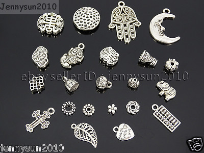 #ad Tibetan Silver Connector Metal Spacer Charm Beads Jewelry Design Findings Crafts $2.70