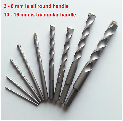#ad US 1pc 14mm Alloy Impact drill bit Punch Cement Wall Concrete Triangular Shank $14.02