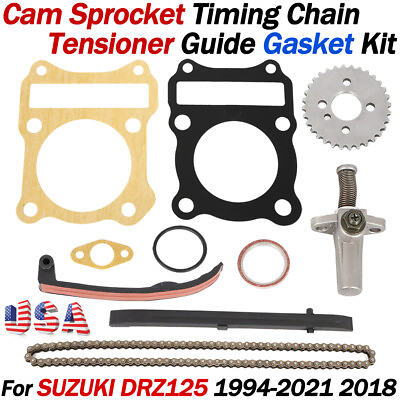 #ad For SUZUKI DRZ125 Timing Chain Cam Sprocket Tensioner Guide Gasket Kit 1994 2018 $31.99