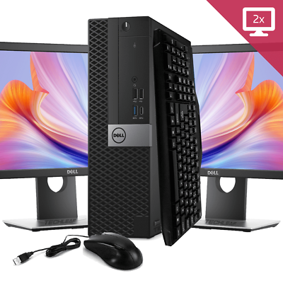 #ad Dell Desktop Computer PC i7 up to 64GB RAM 4TB SSD 24quot; LCDs Windows 11 or 10 $296.07