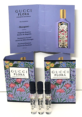 #ad Gucci Flora Gorgeous Magnolia eau de parfum 0.05 fl oz 3 Spray VIALS For WOMAN $15.99