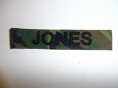 #ad e2221 Vietnam US Army Navy Air Name Tape JONES ERDL Camouflage in country IR14C $20.00