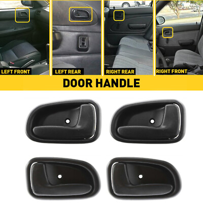 #ad 4X Interior Door Handle For 1993 1997 Toyota Corolla Front LH and RH Black EOA $16.99