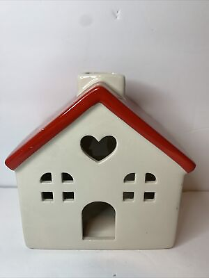 #ad CERAMIC HOUSE Red White Spritz Target 2023 Chipped Roof $18.69
