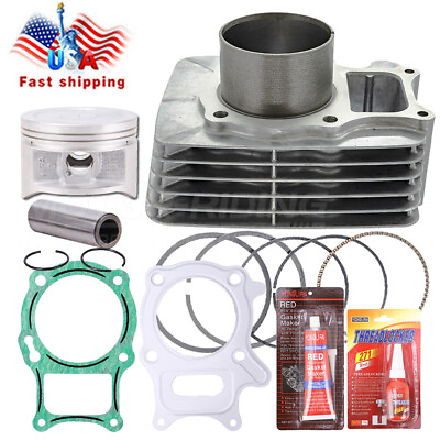#ad For Honda Recon 250 TRX 250 1997 2020 Top End Rebuild Kit Cylinder Piston Ring $56.00