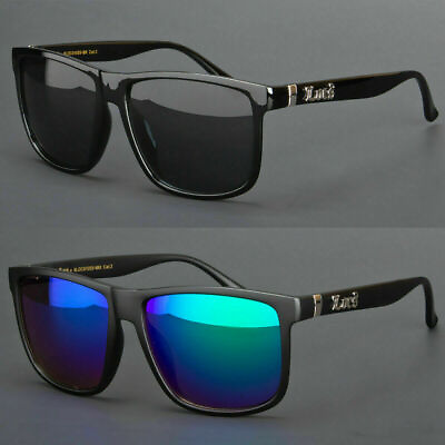 #ad Locs Oversize Gangster Glasses Men Dark Lens Flat Top Large Black OG Sunglasses $10.98