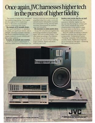 #ad 1982 JVC Receiver Tape Deck Speakers Turntable Stereo Hi Fi Vintage Ad $8.95
