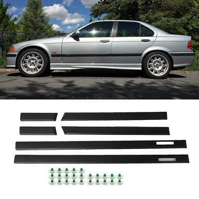 #ad BODY SIDE MOULDING TRIM for 92 98 BMW E36 M3 style 3 SERIES SEDAN 4 DOOR only） $85.77