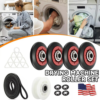 #ad 4392067 Dryer Repair Kit Belt Rollers amp; Idler For Whirlpool Kenmore Maytag Duet $21.99