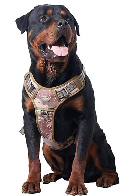#ad #ad Tactical Dog Harness with Handle No pull Large Military Dog Vest US Working Dog $18.49