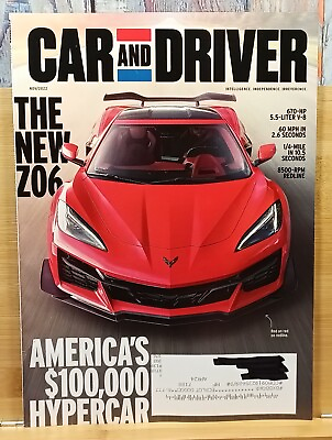 #ad Car and Driver Magazine November 2022 The New Z06 America#x27;s $100000 Hypercar $6.36