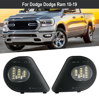 #ad 2Pcs LED Lights Side Mirror Puddle For Dodge Ram10 19 1500 2500 3500 4500 Truck $12.99