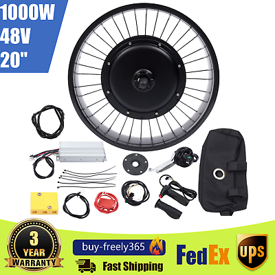 #ad 20in 48V 1000W E Bike Electric Bicycle Motor Conversion Kit Fat Tire Front Wheel $194.75