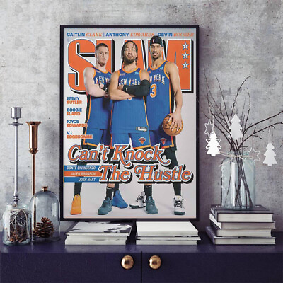 #ad #ad Knicks Donte DiVincenzo Jalen Brunson Josh Hart Slam Magazine Cover Poster $11.99