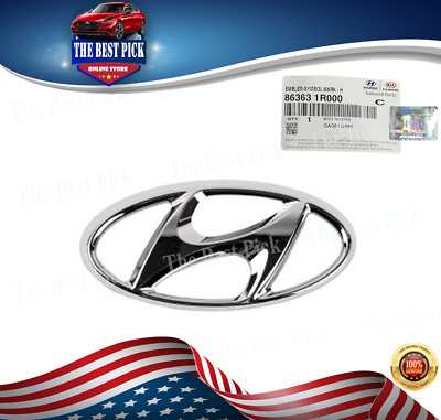#ad Genuine Front Grille Emblem Nameplate quot;Hquot; Hyundai Accent 2011 2017 863631R000 $20.99