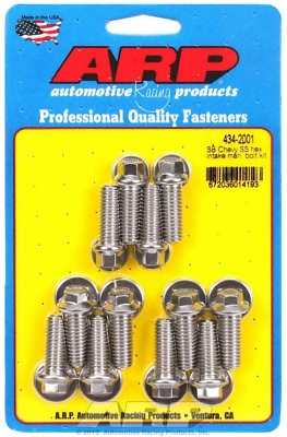 #ad Arp 434 2001 Sbc Chevy Intake Stainless Bolt Set Bolts 350 383 $44.95