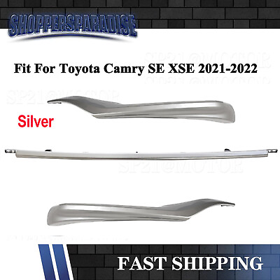 #ad For Camry SE XSE 2021 2022 Silver Front Bumper Lower Grille Trim Molding Set 3pc $38.99
