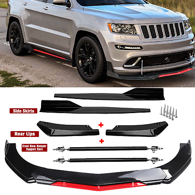 #ad For Jeep Grand Cherokee Front Rear Bumper Lip Spoiler Splitter Body Kits K $59.99