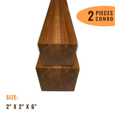 #ad 2 KD Honduran Mahogany Turning Wood Blank Spindle Carving Lumber Lathe 2quot;x2quot;x6quot; $28.67