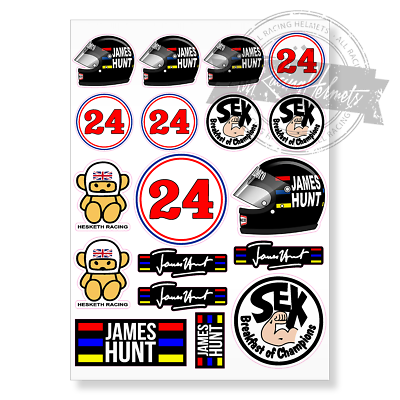 #ad James Hunt F1 Formula One A4 Printed Vinyl Decal Sticker High Quality Kit $14.95