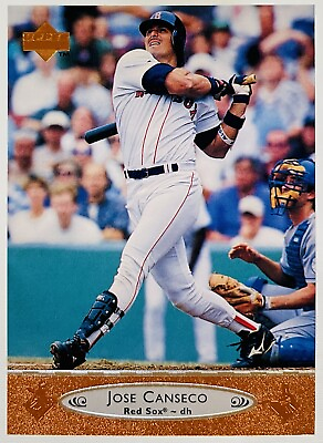 #ad 1996 Upper Deck #285 Jose Canseco ROY MVP Oakland A’s Red Sox Rangers $2.19