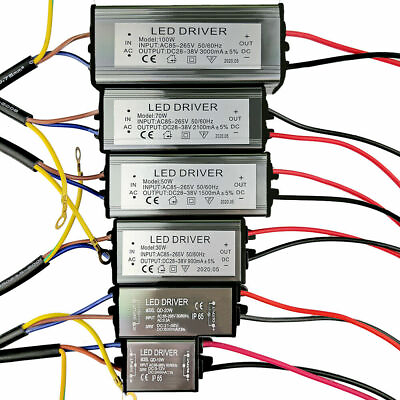 #ad 100W 50W 30W 20W 10W LED Driver Power Supply Transformer Constant Current IP65 $94.04