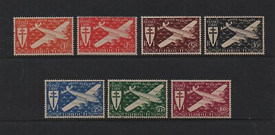 #ad DJIBOUTI FRENCH SOMALI 1941 AIR. FREE FRENCH ISSUE Set of 7v SG295 301 *MNH* GBP 4.75