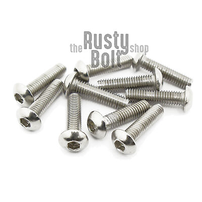 #ad M3 x 12mm Socket Button Head Screws A2 304 18 8 Stainless Steel $3.99