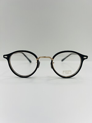 #ad Eyevan 777 c112 Black Gold Round Eyeglasses $249.00