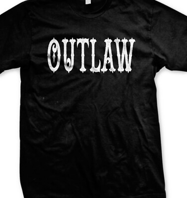 #ad Outlaw Support your local outlaws Biker Motorcycle MC tee t shirt tee $15.99