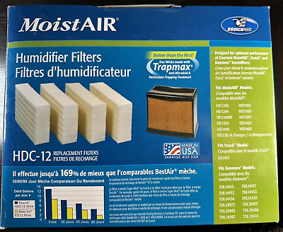 #ad Essick Air Moist Air Replacement Humidifier Filters HDC 12 4 Pack Brand New $19.97