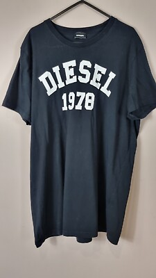 #ad Diesel Black Spellout Tshirt Mens XL Jersey Mens GBP 16.99