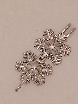 #ad Snowflake faux pearl pendant necklace faux silver tone $5.00