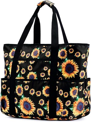 #ad Beach Bags for Women Large Beach Tote Bag with Zipper Tons of Pockets Beach Bag $37.71