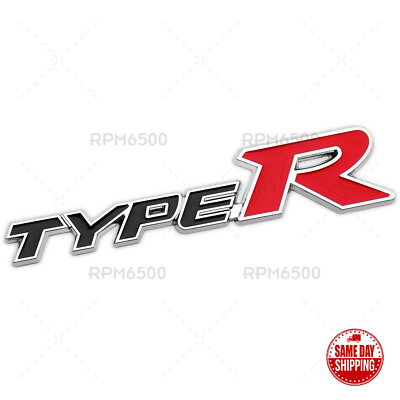 #ad For Honda Type R Racing Sport Black Rear Tailgate Emblem Badge Logo Metal $9.99