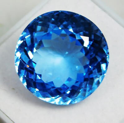 #ad Natural Blue Cornflower Sapphire 18.20 Ct Round Cut Certified Loose Gemstone $130.19