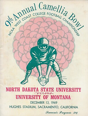 #ad CAMELLIA BOWL GAME OFFICIAL 1969 PROGRAM NORTH DAKOTA STATE U OF MONTANA NCAA $54.99