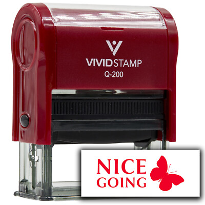#ad Vivid Stamp Nice Going Self Inking Rubber Stamp $9.02
