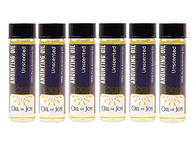 #ad Pack of 6 Anointing Oil Bottles Oil of Joy Unscented Anointing Oil 1 4oz $37.95