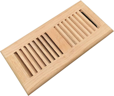 #ad Razo White Oak Wood Floor Register Drop in Vent Cover with Damper 6 x 10 Inch $37.56