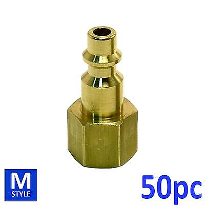 #ad #ad 50pc Industrial Solid Brass Air Fittings 1 4quot; NPT Female Milton M type Plug 728 $204.49