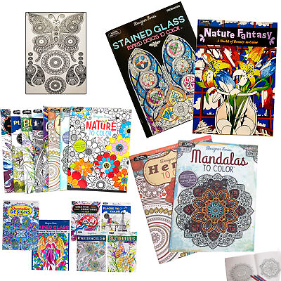 #ad 4 Pack Adult Mandala Coloring Book Stress Relieving Style Patterns Relaxation $11.69