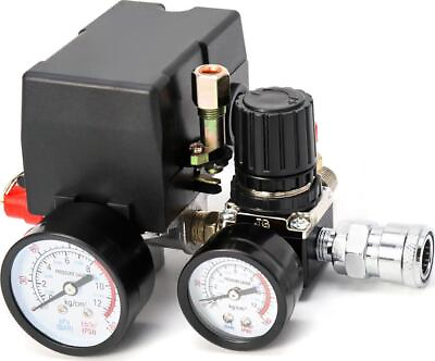 #ad Air Compressor Pressure Switch Control Valve 90 120PSI Pressure Regulator $29.99