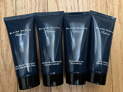 #ad Blaise Mautin Shower Set Shampoo Gel Lotion Conditioner Park Hyatt Paris $14.99
