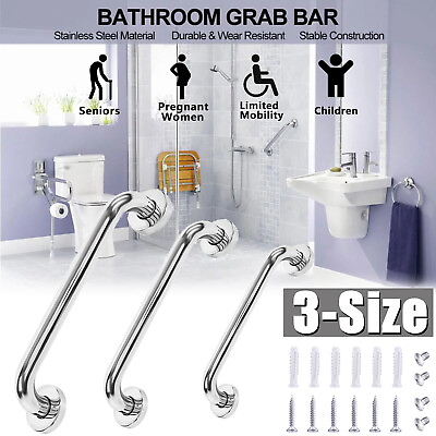#ad Shower Grab Bar Stainless Steel Bathroom Handles Safety Hand Rails Support LOT $6.67
