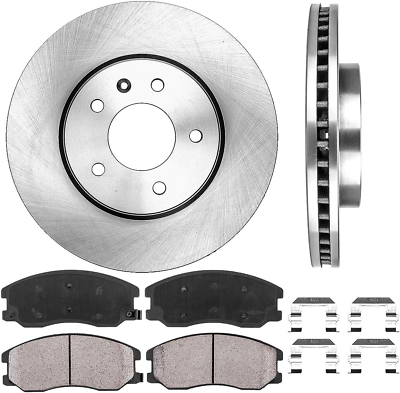 #ad Callahan Front Brake Disc Rotors and Ceramic Brake Pads Hardware Brake Kit for $173.99