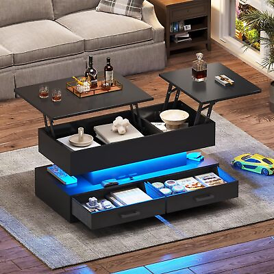 #ad Lift Top Coffee Table with 2 Fabric Drawers for Living Room Modern Coffee Table $149.99